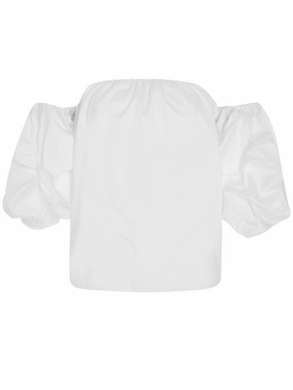 Johanna Ortiz White Cotton Poplin Off The Shoulder Tulum Top White size M